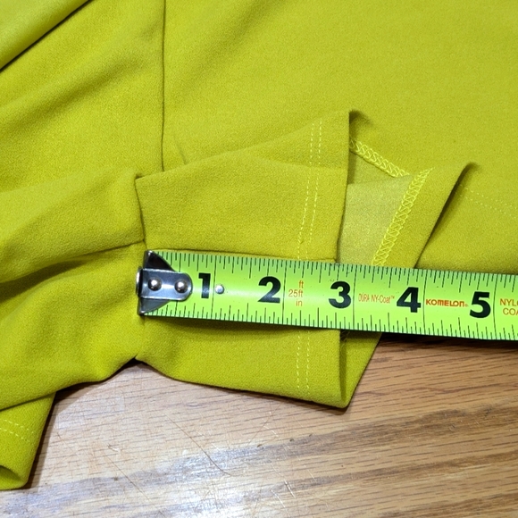 Almost Famous NWT Medium Chartreuse Faux Wrap Tank Top Romper w Sequin Fringe - Picture 10 of 13